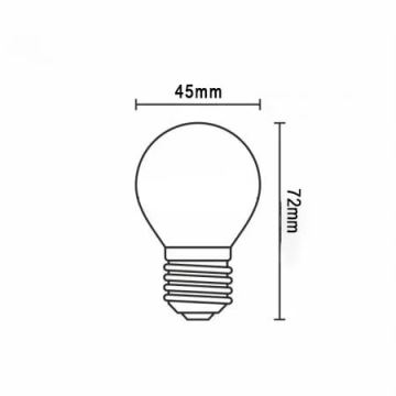 LED Lamp FILAMENT G45 E27/6W/230V 3000K