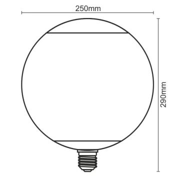 LED Lamp FILAMENT SMOKE G250 E27/4W/230V 1800K