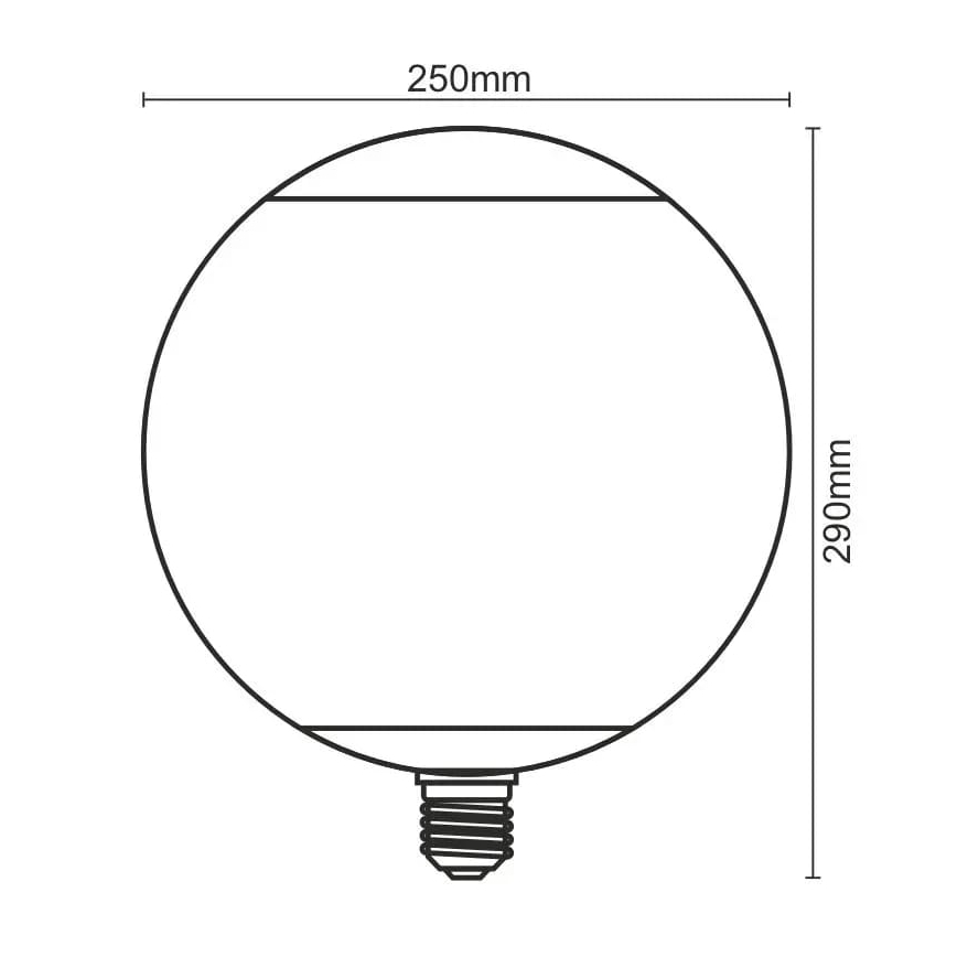 LED Lamp FILAMENT SMOKE G250 E27/4W/230V 1800K