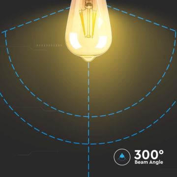 LED Lamp FILAMENT ST64 E27/4W/230V 2200K