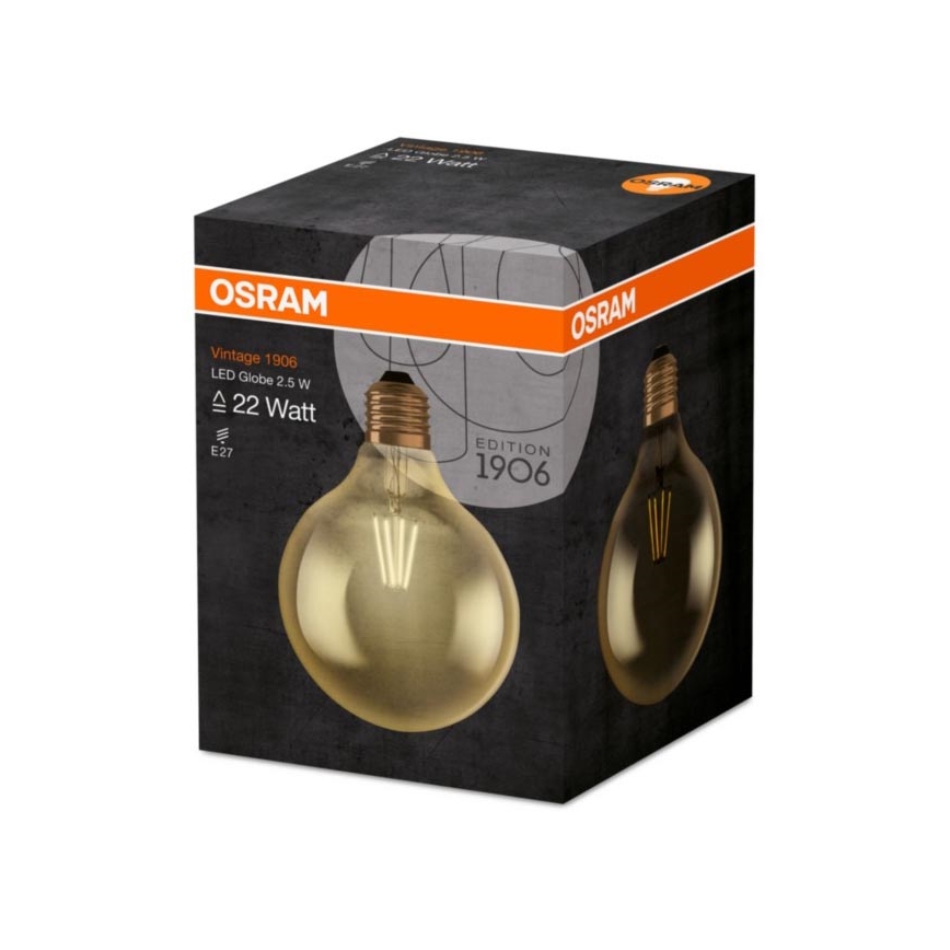 LED Lamp GLOBE E27/2,5W/230V 2400K - Osram