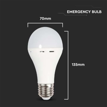 LED Lamp met noodmodus A70 E27/9W/230V 4000K