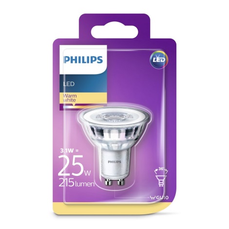 voeden potlood kleur LED Lamp Philips GU10/3,1W/230V 2700K | Lumimania