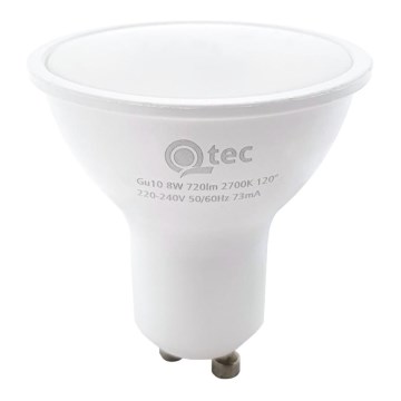 LED Lamp Qtec GU10/8W/230V 2700K