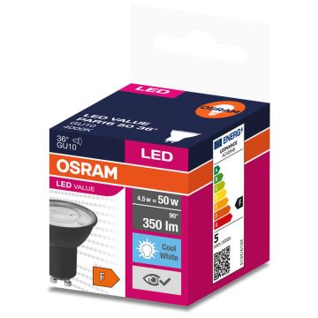 LED Lamp VALUE PAR16 GU10/4,5W/230V 6500K 36° - Ledvance