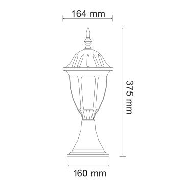 LED Lamp voor Buiten FLORENCJA 1xE27/10W/230V IP43
