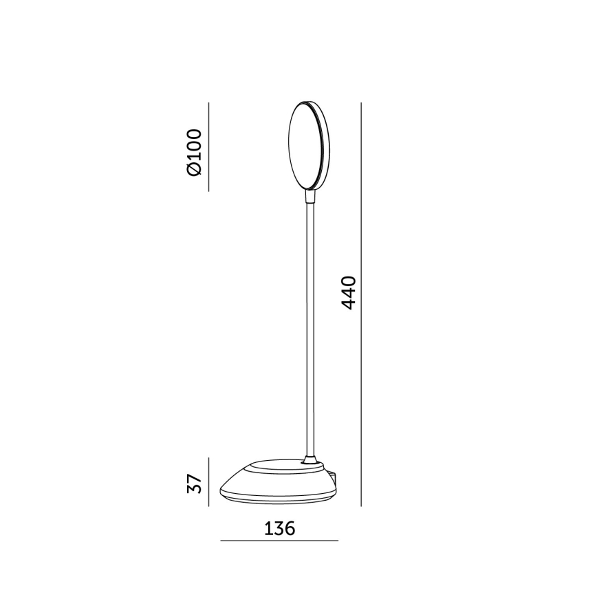 Lampe de table à intensité variable rechargeable VISUA LED/5W/5V 3000-5000K 1200 mAh turquoise