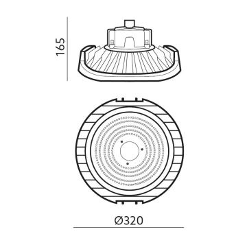 LED à intensité variable technical heavy-duty éclairage NINA HIGHBAY LED/200W/230V 4000K IP65