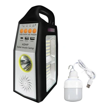 LED Multifunctioneel zonne- lamp met een luidspreker en power bank LED/5W/7200mAh IP65