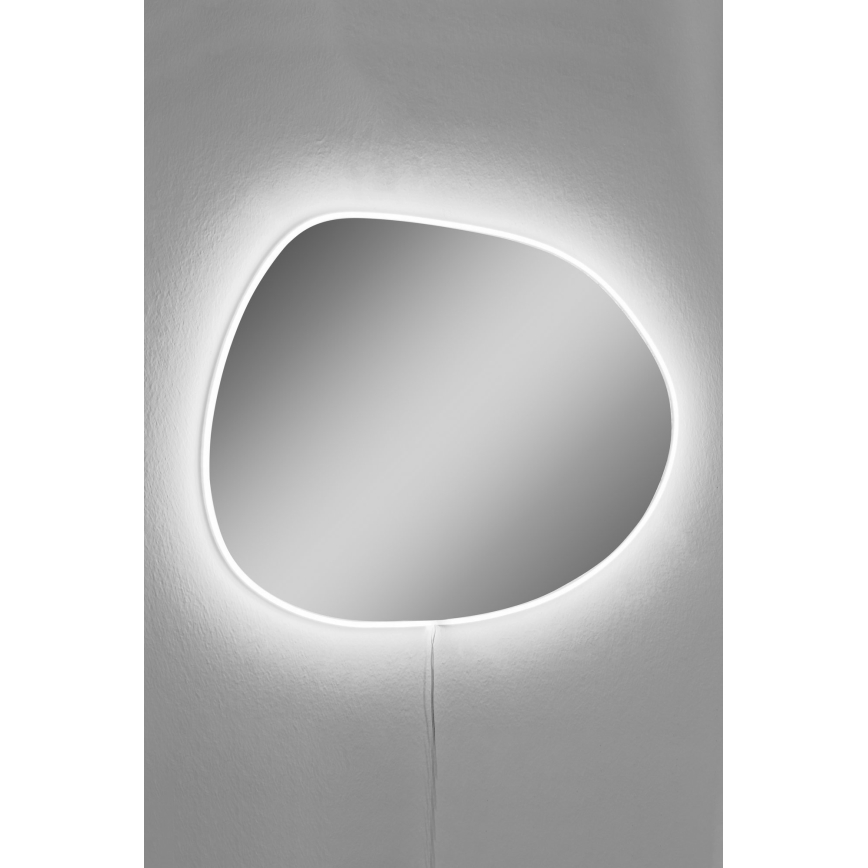 LED muur spiegel met een achtergrondverlichting PIAGO 46x60 cm wit