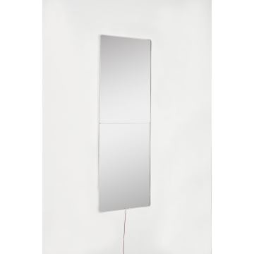 LED muur spiegel met een achtergrondverlichting RECTANGULAR 80x20 cm wit