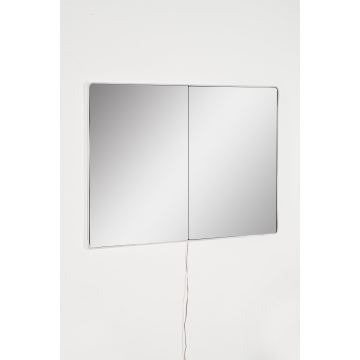 LED muur spiegel met een achtergrondverlichting RECTANGULAR 80x60 cm wit