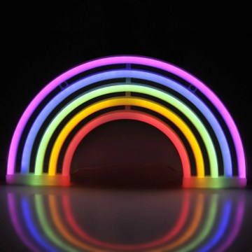 LED Neon-wanddecoratie RAINBOW LED/3W/3xAA USB Meerdere kleuren