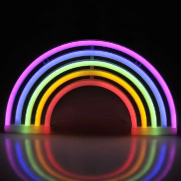 LED Neon-wanddecoratie RAINBOW LED/3W/3xAA USB Meerdere kleuren