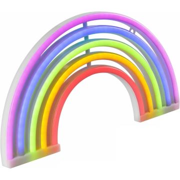 LED Neon-wanddecoratie RAINBOW LED/3W/3xAA USB Meerdere kleuren