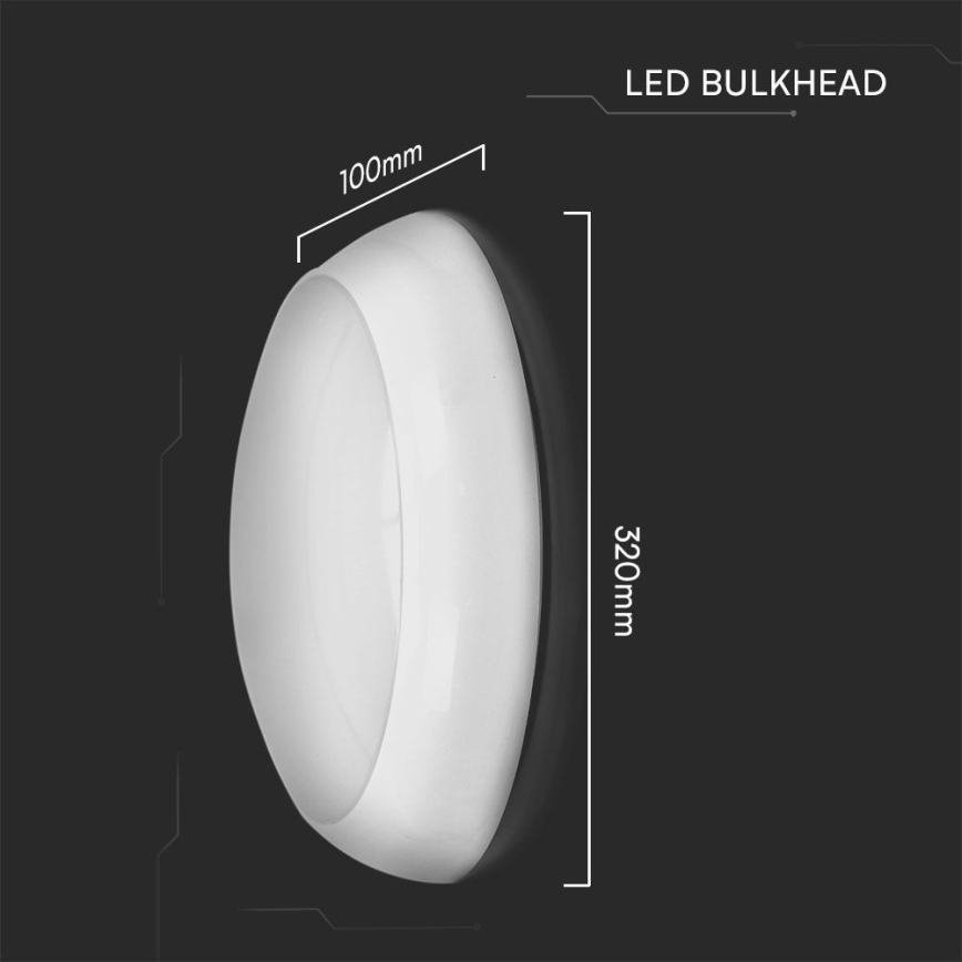 LED Noodplafondlamp met sensor LED/8W/16W/20W/230V IP65 3000/4000/6500K