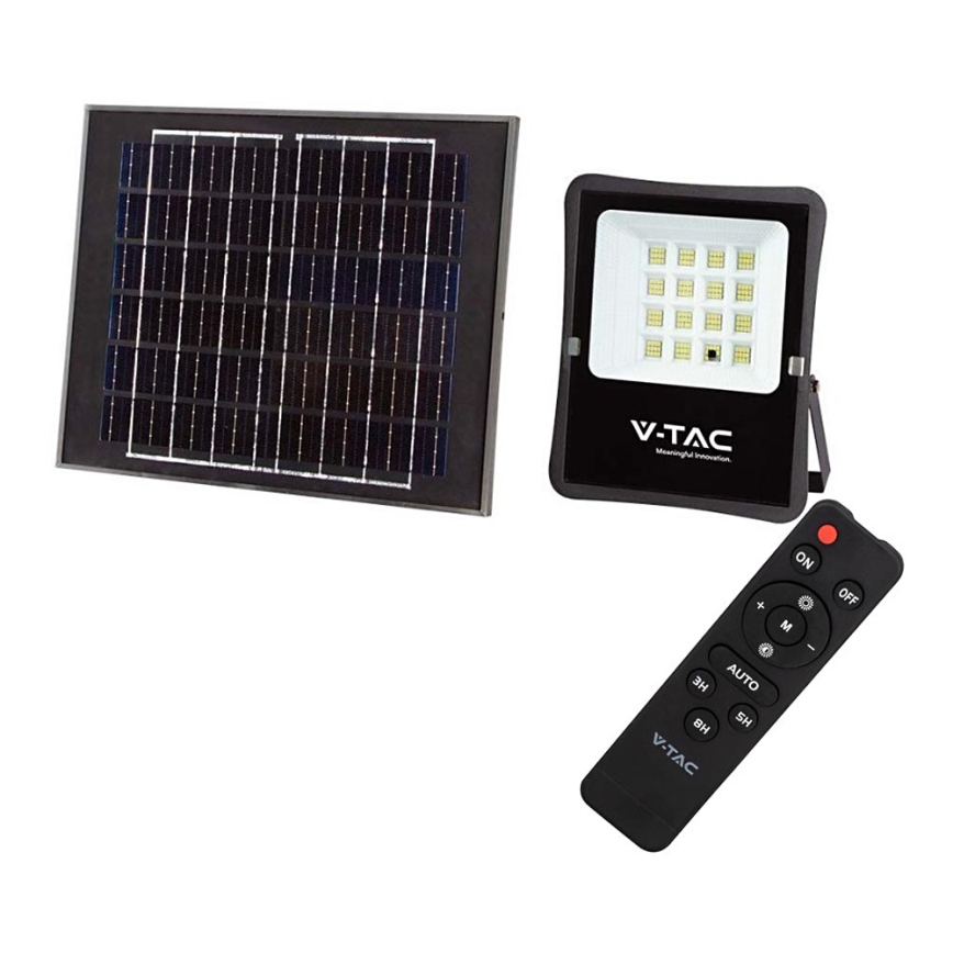 LED Outdoor solar floodlight LED/12W/3,2V 6400K IP65 + remote control