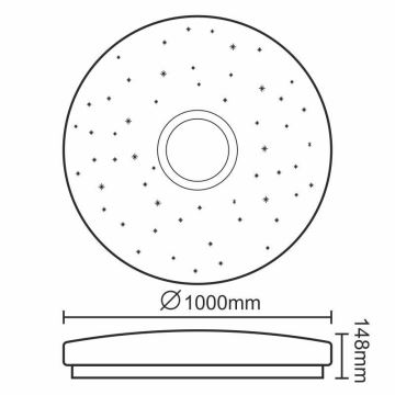 LED Plafondlamp dimbaar LED/150W/230V