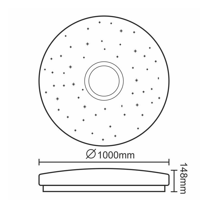 LED Plafondlamp dimbaar LED/150W/230V