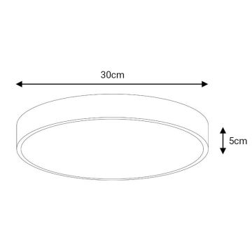 LED Plafondlamp FELIZ LED/30W/230V 4000K diameter 30 cm zwart