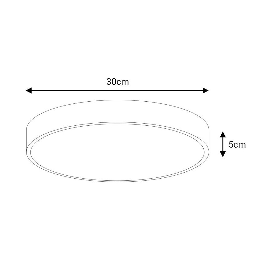 LED Plafondlamp FELIZ LED/30W/230V 4000K diameter 30 cm zwart