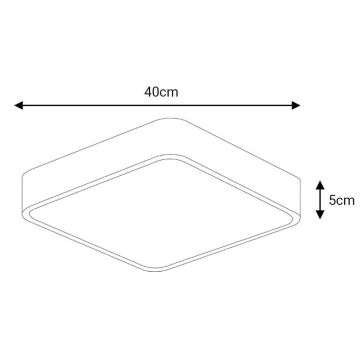 LED Plafondlamp FELIZ LED/40W/230V 4000K 40x40 cm zwart