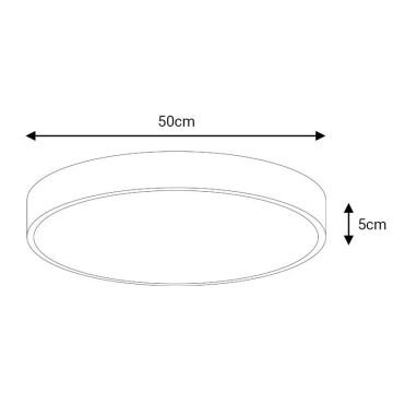 LED Plafondlamp FELIZ LED/50W/230V 4000K diameter 50 cm zwart