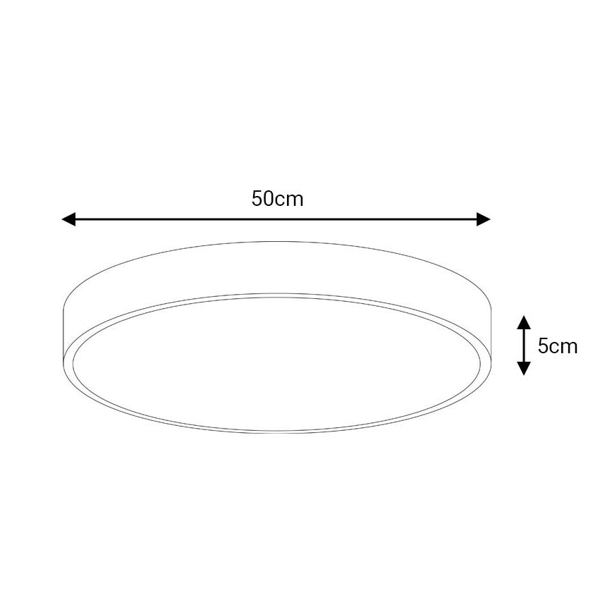 LED Plafondlamp FELIZ LED/50W/230V 4000K diameter 50 cm zwart