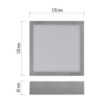 LED Plafondlamp NEXXO LED/12,5W/230V 3000/3500/4000K 17x17 cm chroom