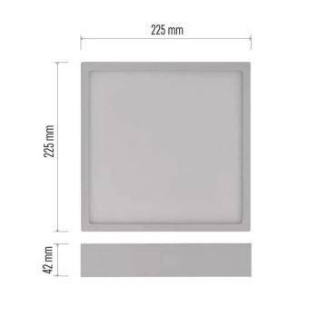 LED Plafondlamp NEXXO LED/21W/230V 3000/3500/4000K 22,5x22,5 cm wit