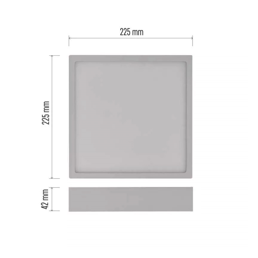 LED Plafondlamp NEXXO LED/21W/230V 3000/3500/4000K 22,5x22,5 cm wit