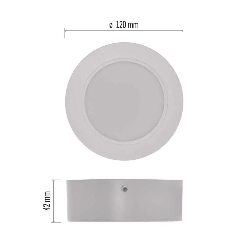 LED plafondlamp LED/9W/230V diameter 12 cm wit