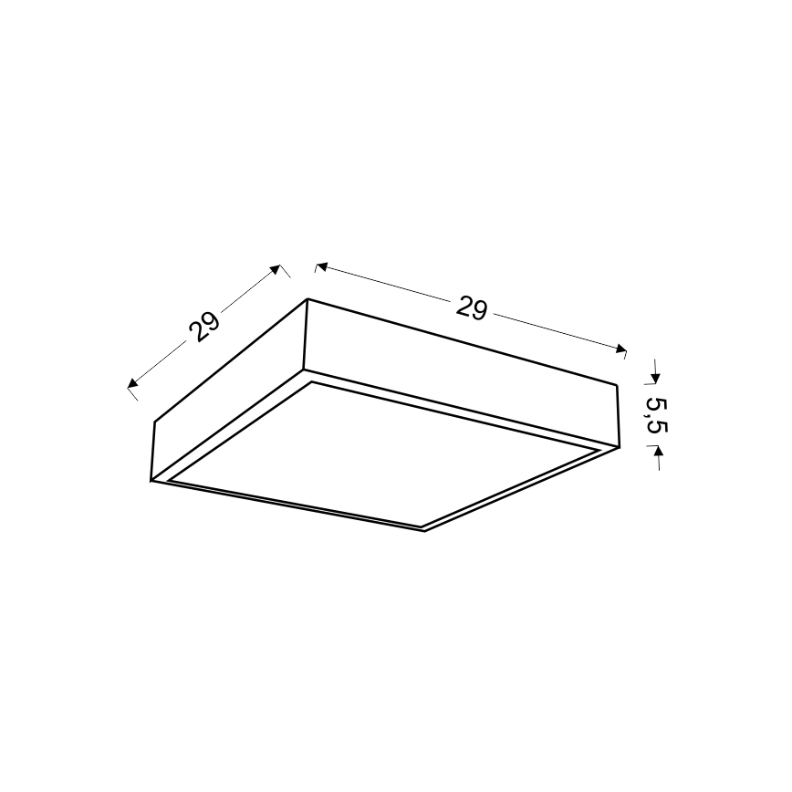 LED Plafondlamp LUX LED/16W/230V wit