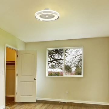 LED Plafondlamp met een ventilator LED/32W/230V 3000-6500K grijs + AB