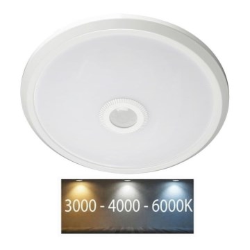 LED Plafondlamp met sensor SAMSUNG CHIP LED/12W/230V 3000/4000/6000K diameter 29 cm wit