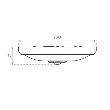 LED Plafondlamp met sensor voor buiten PIR LED/16W/230V IP54