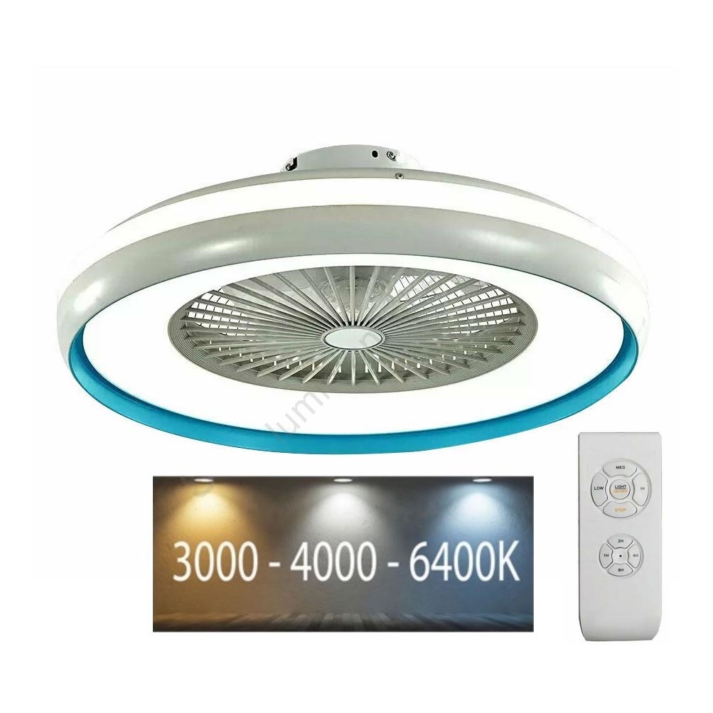 LED Plafondlamp met ventilator LED/45W/230V blauw Lumimania