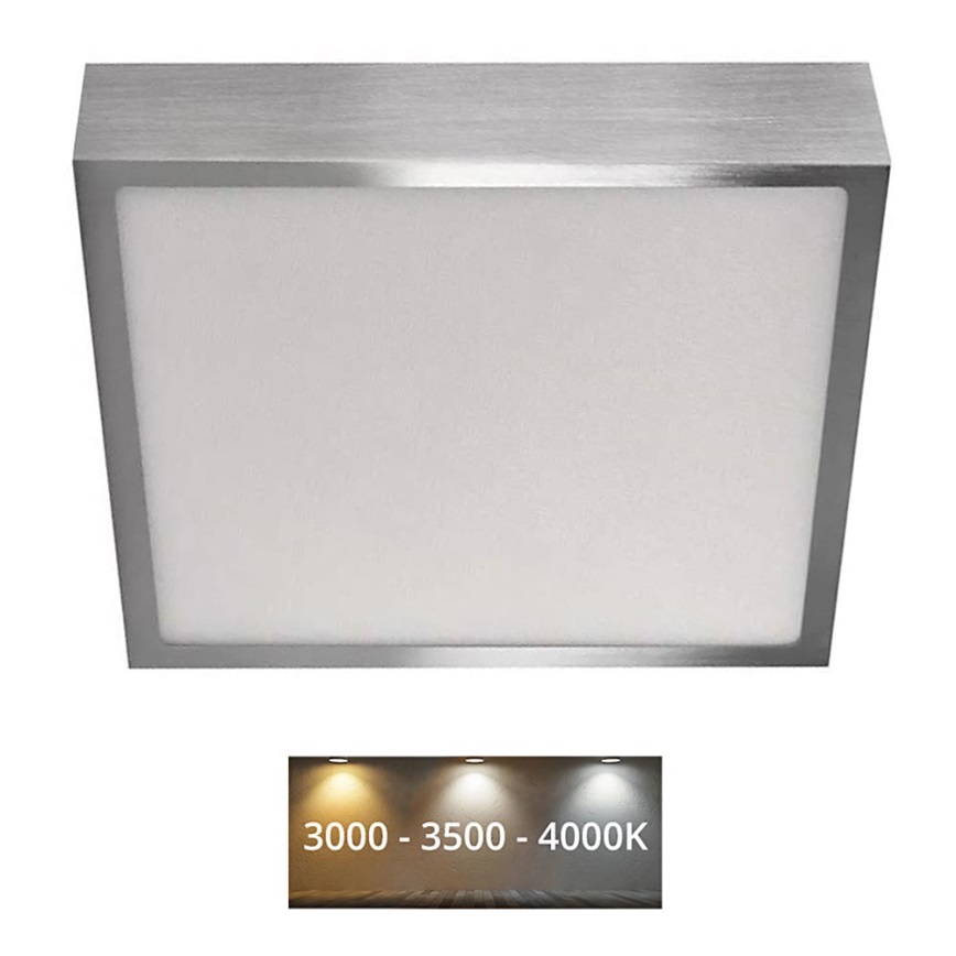 LED Plafondlamp NEXXO LED/21W/230 3000/3500/4000K 22,5x22,5 cm chroom