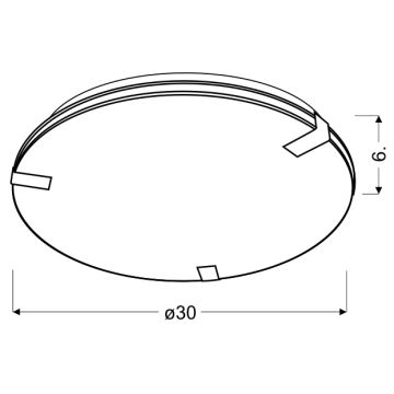 LED Plafondlamp NOBLE LED/9W/230V diameter 30 cm