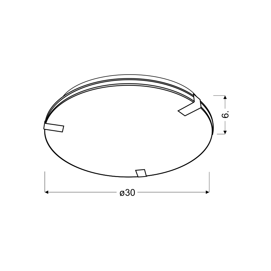 LED Plafondlamp NOBLE LED/9W/230V diameter 30 cm