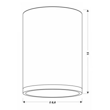 LED Plafondlamp TUBA LED/9W/230V