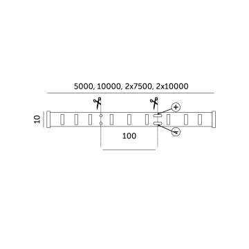 LED RGB Dimbare strip LED/12,5W/230V 5 m + afstandsbediening