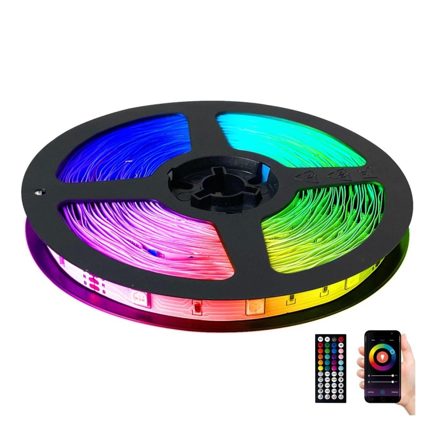 LED RGB Dimbare strip LED/26W/230V 20 m + afstandsbediening