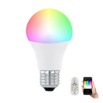 LED RGB Lamp dimbaar CONNECT E27/9W + afstandsbediening - Eglo