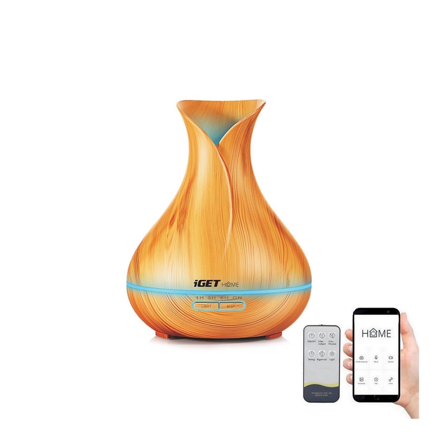 LED RGBW Diffuseur d'arôme et humidificateur d'air LED/230V 500 ml Wi-Fi + télécommande