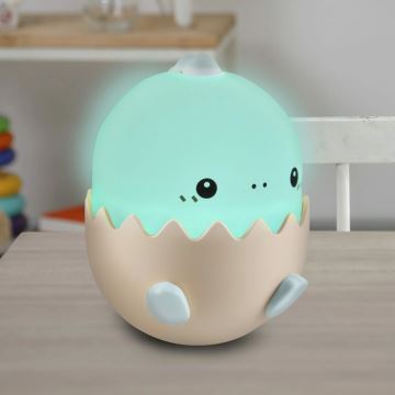 LED RGBW Dimbaar children's aanraken lamp BABY DINO LED/0,75W/5V 1200mAh blauw