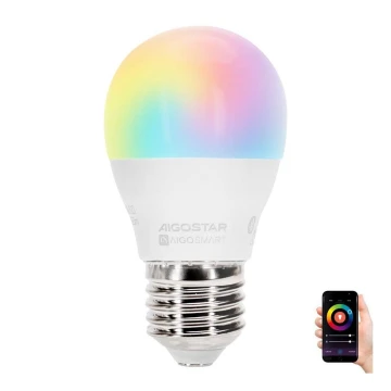 LED RGBW Lamp G45 E27/4,9W/230V 2700-6500K - Aigostar