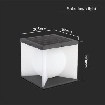 LED Solar wandlamp LED/3W/3,7V IP65 3000K + afstandsbediening