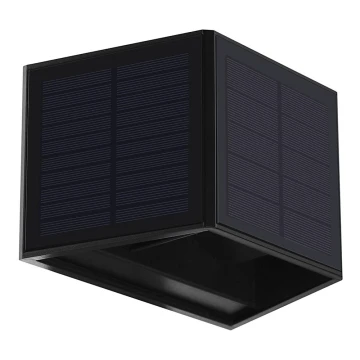 LED Solar wandlamp WINGS LED/2W/3,2V 6000K IP54 zwart