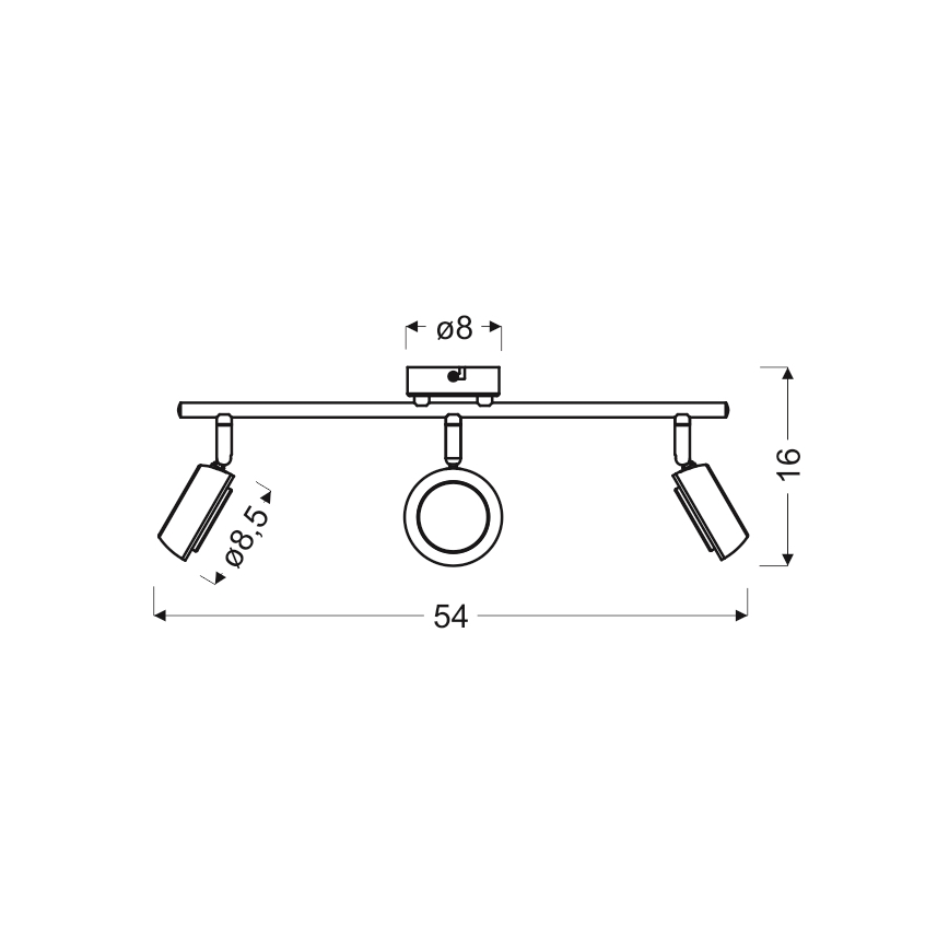 LED spot MILD 3xLED/6W/230V grijs